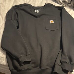 Carhartt Black Crewneck Sweater Heavyweight Cotton large